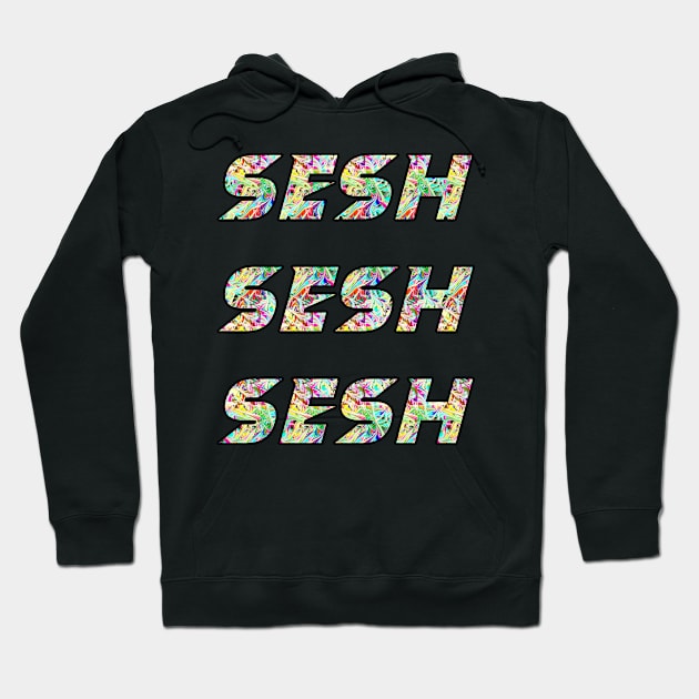 Copy of Sesh sesh sesh colour bomb rave festival design Hoodie by Captain-Jackson